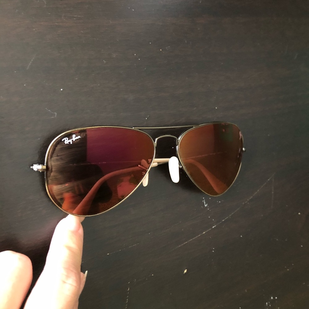Red aviator ray bans